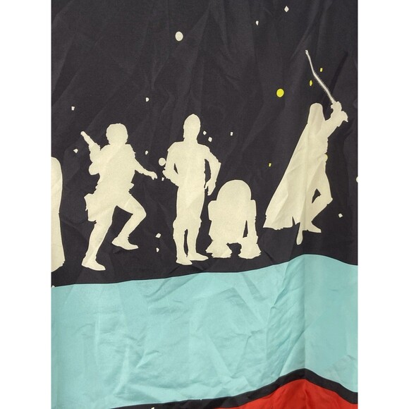 Disney Parks Star Wars Windbreaker Jacket Mens Large Colorful Retro Hooded Sz S - Picture 13 of 14